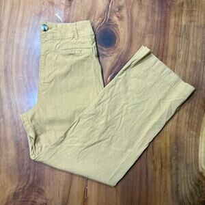 Maeve The Colette Linen Wide Leg High Rise Pants 30 Stretch Anthropologie AA4